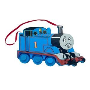 Vtg 1993 Kurt S. Adler Thomas the Tank Train Wood Ornament By Britt Allcroft